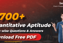 8700+ Quantitative Aptitude Topic wise Questions and Answers – Download Free PDF Quantitative Aptitude Topic wise Questions and Answers PDF Download