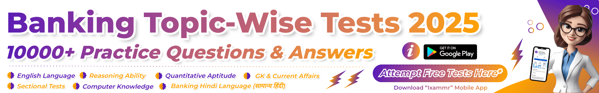 Bank PO Topic Wise Mock Tests 2025